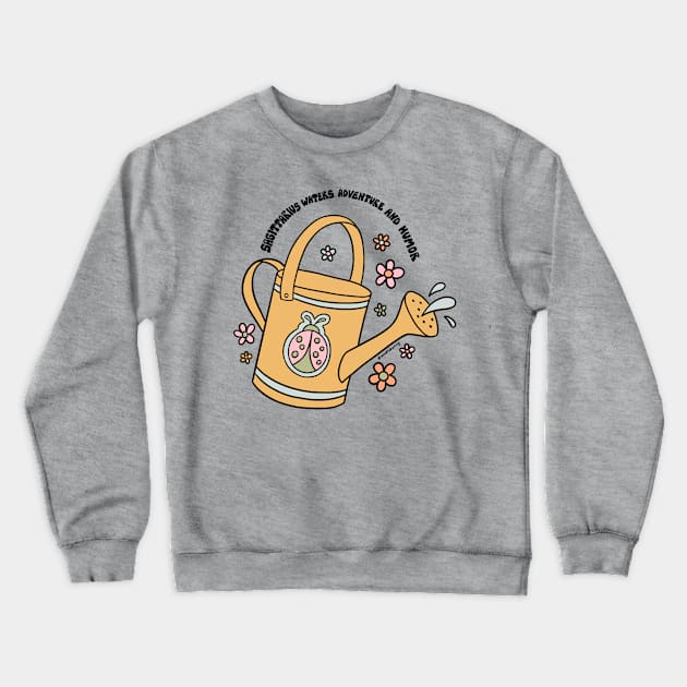 Sagittarius Watering Can Crewneck Sweatshirt by Doodle by Meg